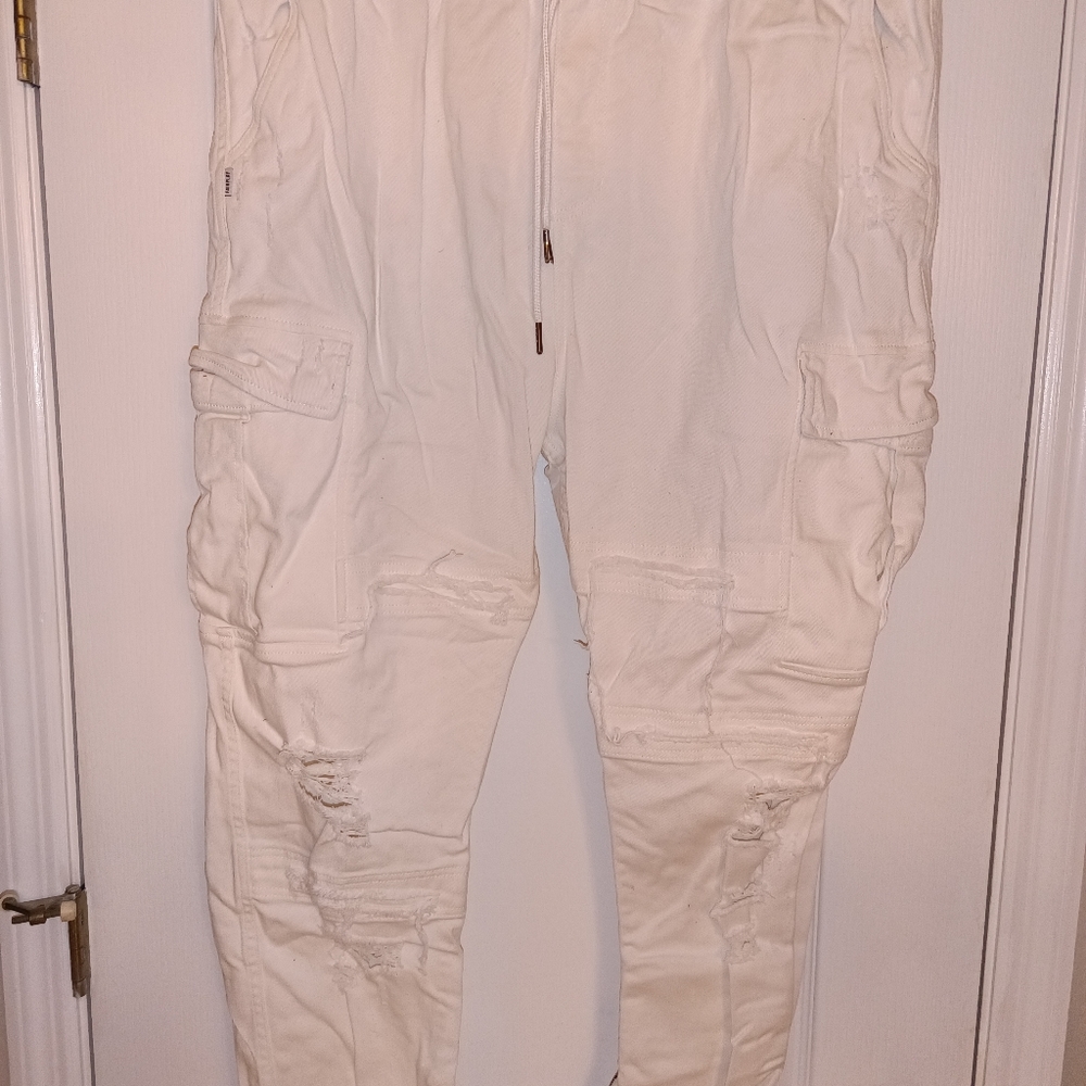 Fair play white cargo pants